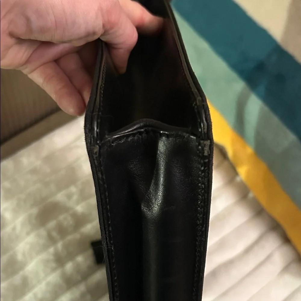 Gucci Black Nylon and Leather Combination Lock Briefcase